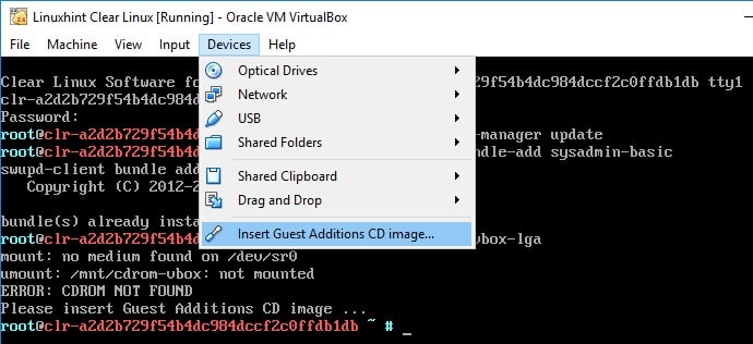 clear linux intel